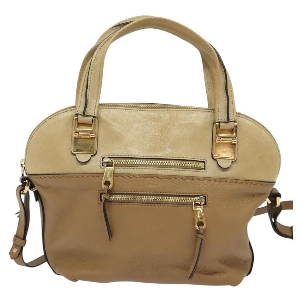 Chloe Leather Angie Handbag Brown